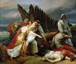Edith discovering King Harold's corpse on the battlefield of Hastings